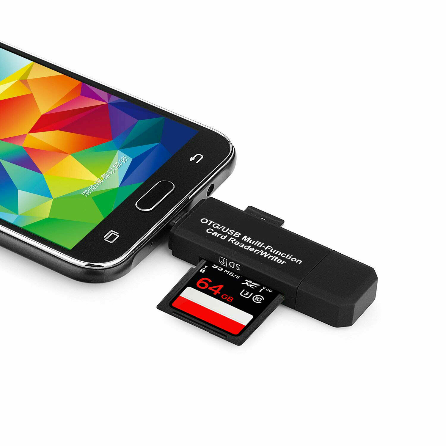 Micro USB OTG to USB 2.0 Adapter SD/Micro SD Card Reader With Standard USB Male