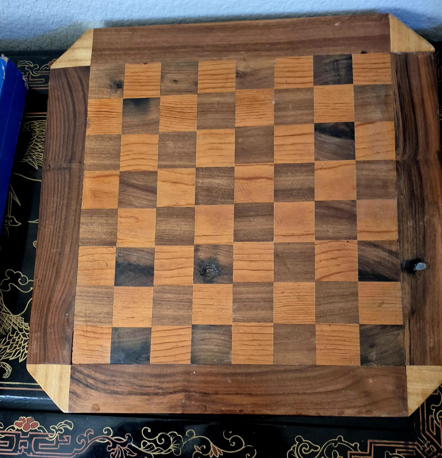Ornate Carved Box Wood Ebony Chess Set 4" King 18" Board 1.75" Squares Box Case!