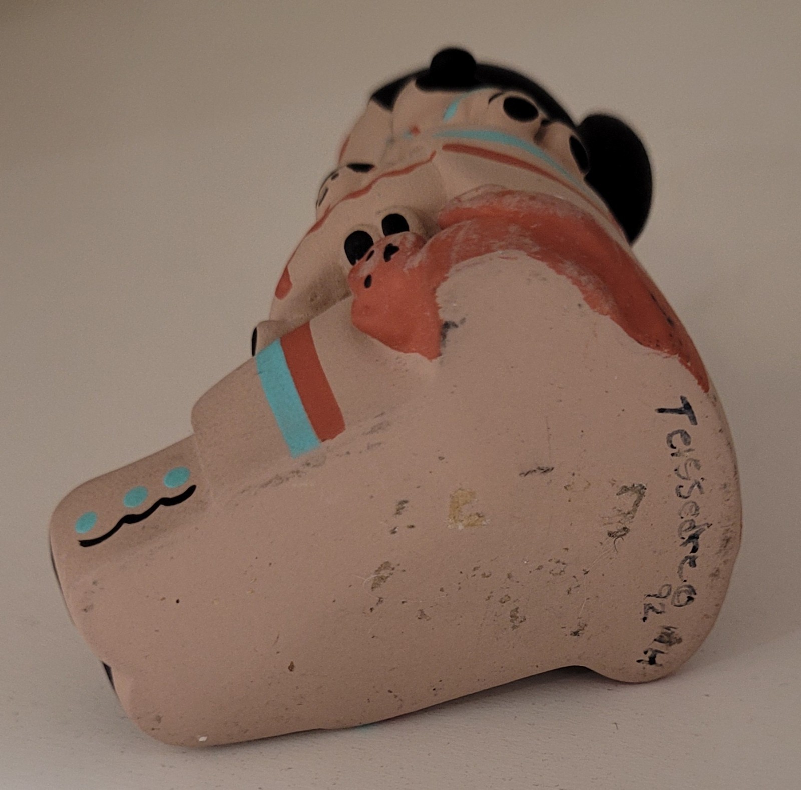 Vintage Teissedre Signed Native American Storyteller Hand Painted Figurine