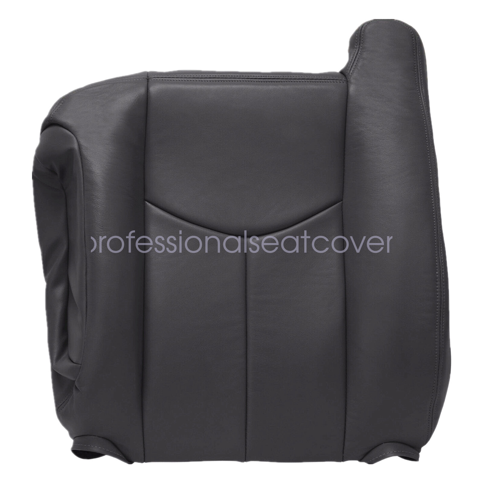 Front Leather Seat Cover & Foam Cushion For 2003-2006 Chevy Silverado Dark Gray