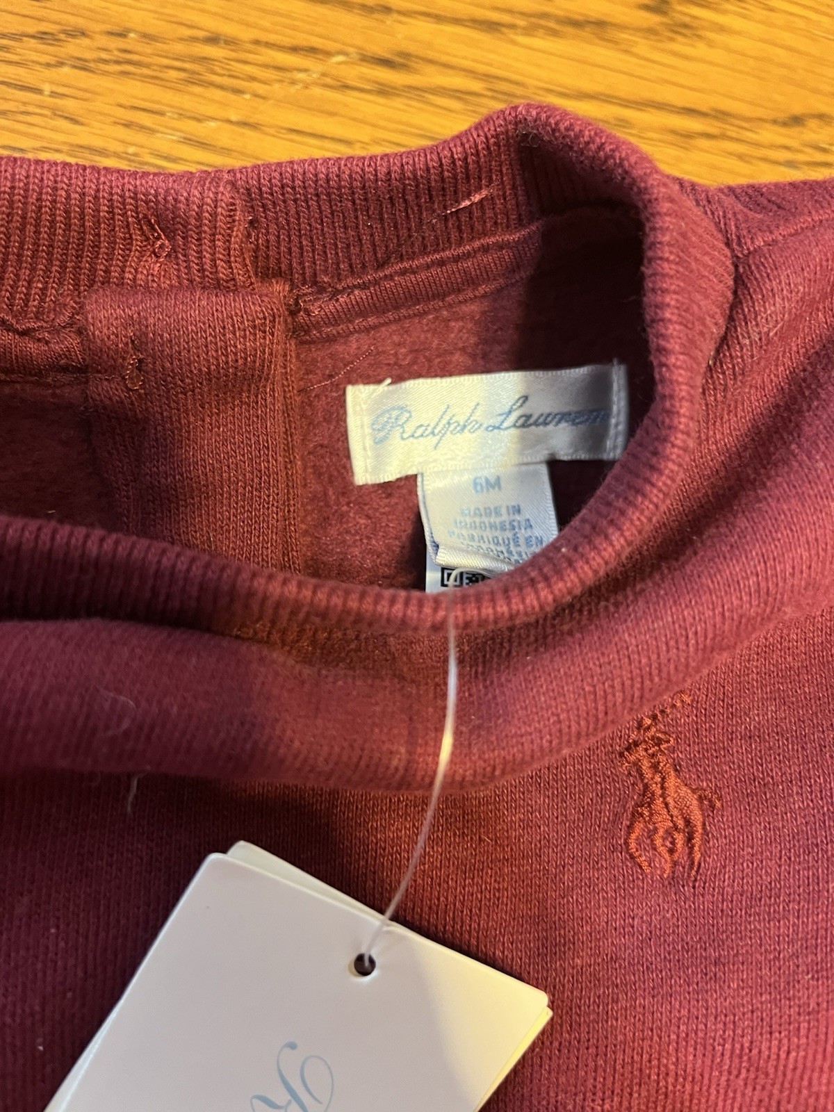 Polo Ralph Lauren Floral Fleece Sweatshirt Dress Baby Girl Size 6 Months NEW