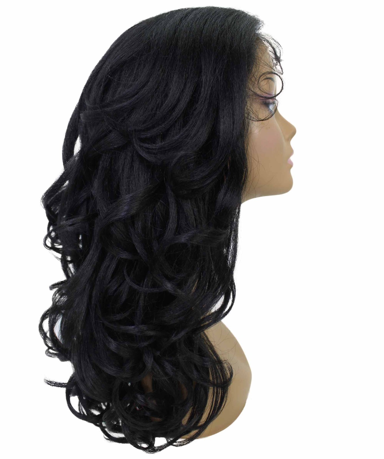 LUXLUXE Kiara Wavy Layered 18 in Long T Part Lace Front Wig, Heat Resistant