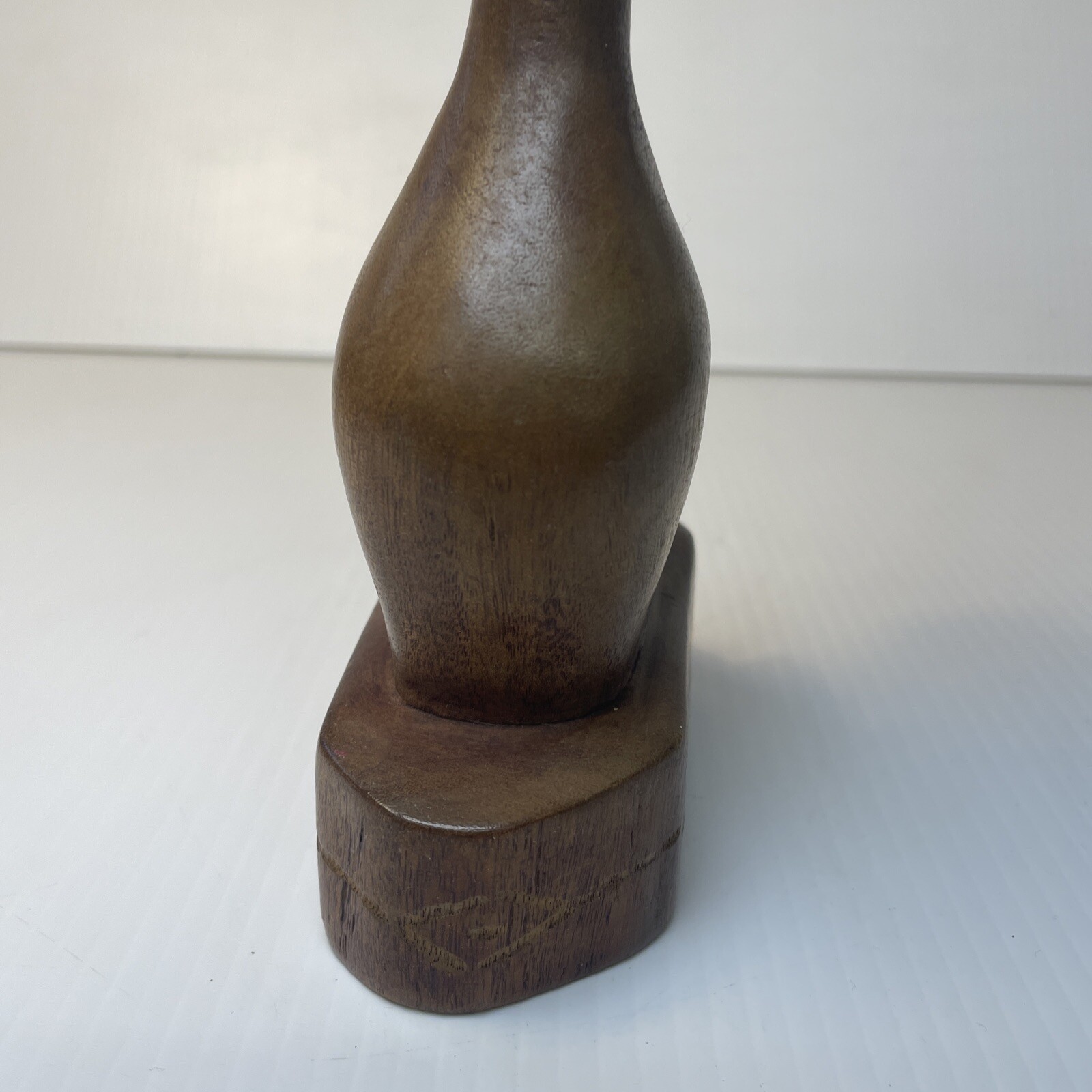 African Haitian Woman Bust Hand Carved Wood Tribal Figurine Art Statue Nude