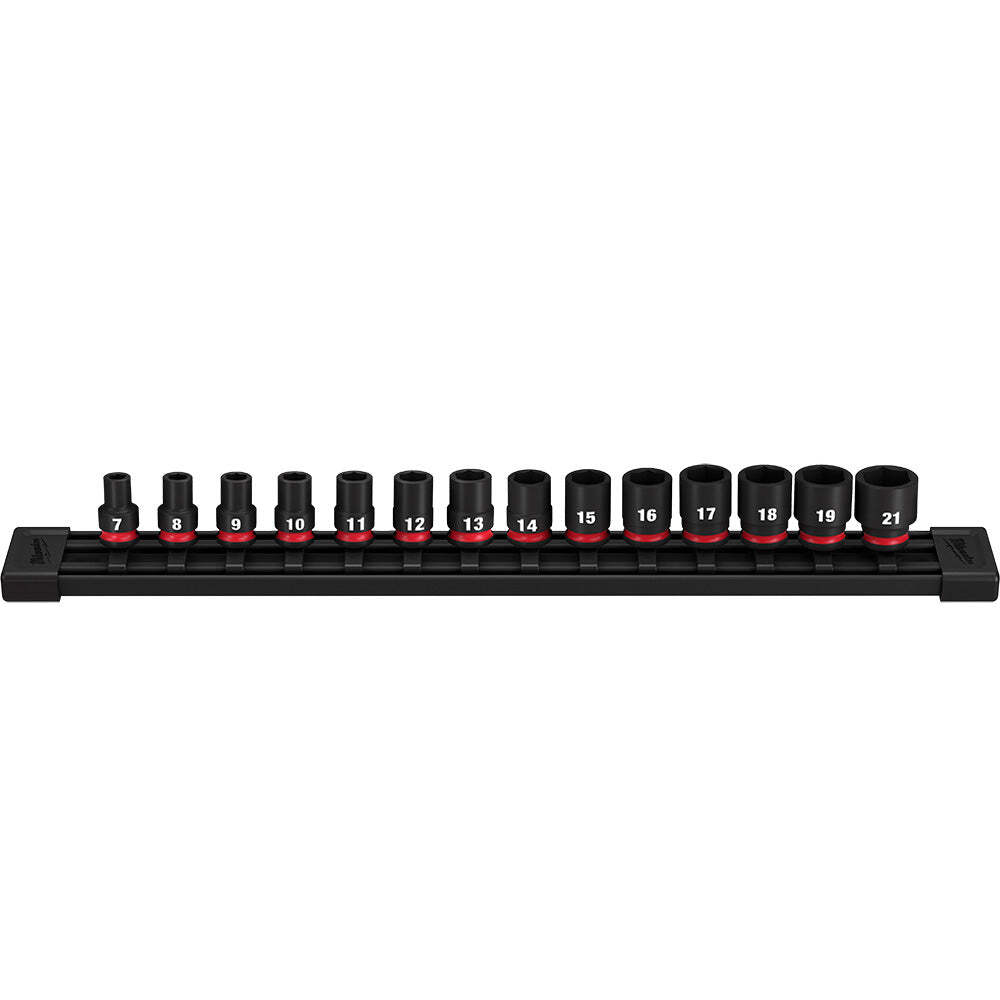 Milwaukee 49-66-7007 3/8" Drive Metric Standard Impact Socket Set - 14 PC