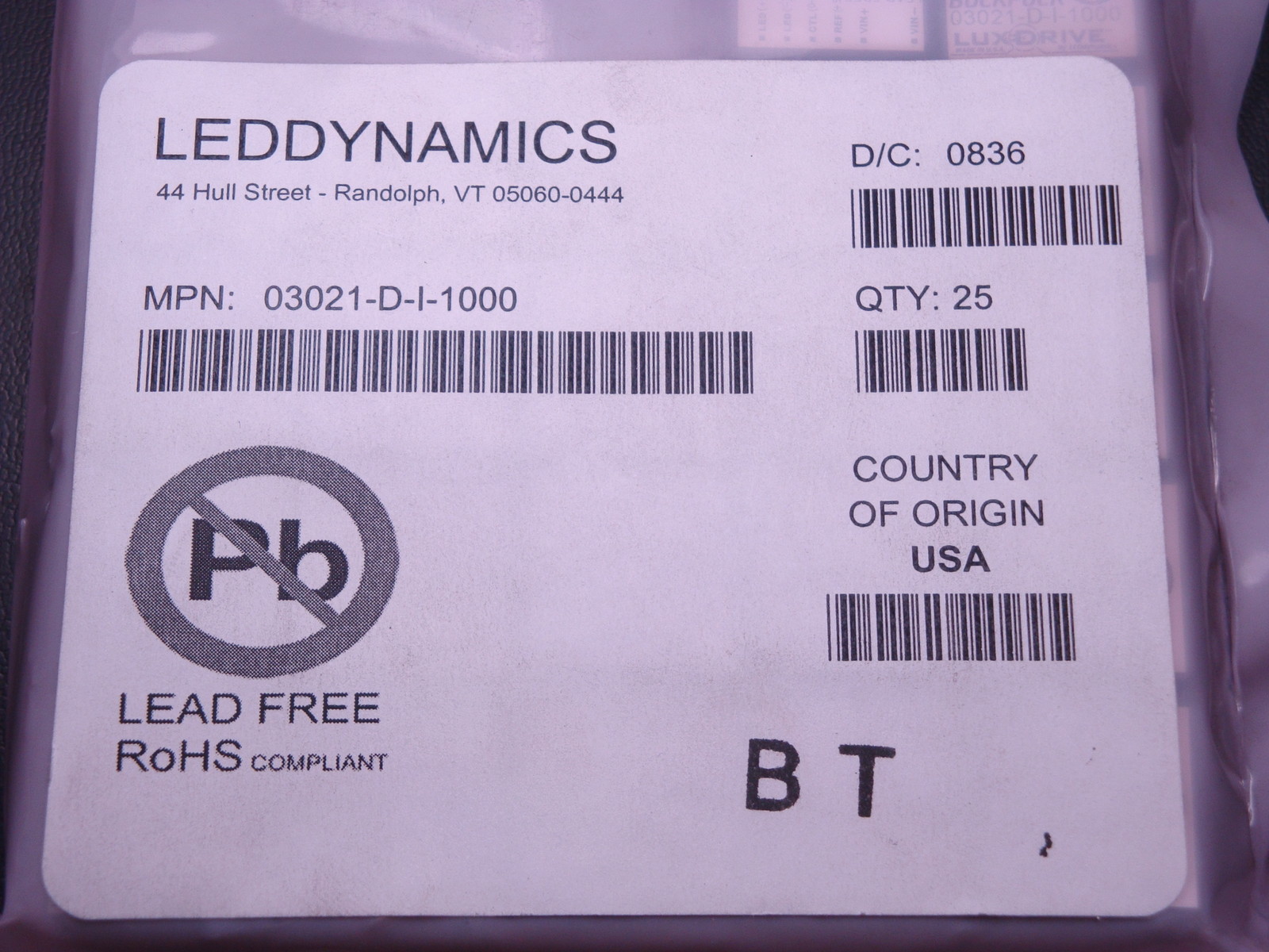 3021-D-I-1000 LEDdynamics LUXdrive Buckpuck 1000mA 7-32VDC SIP-7 LED Driver NOS