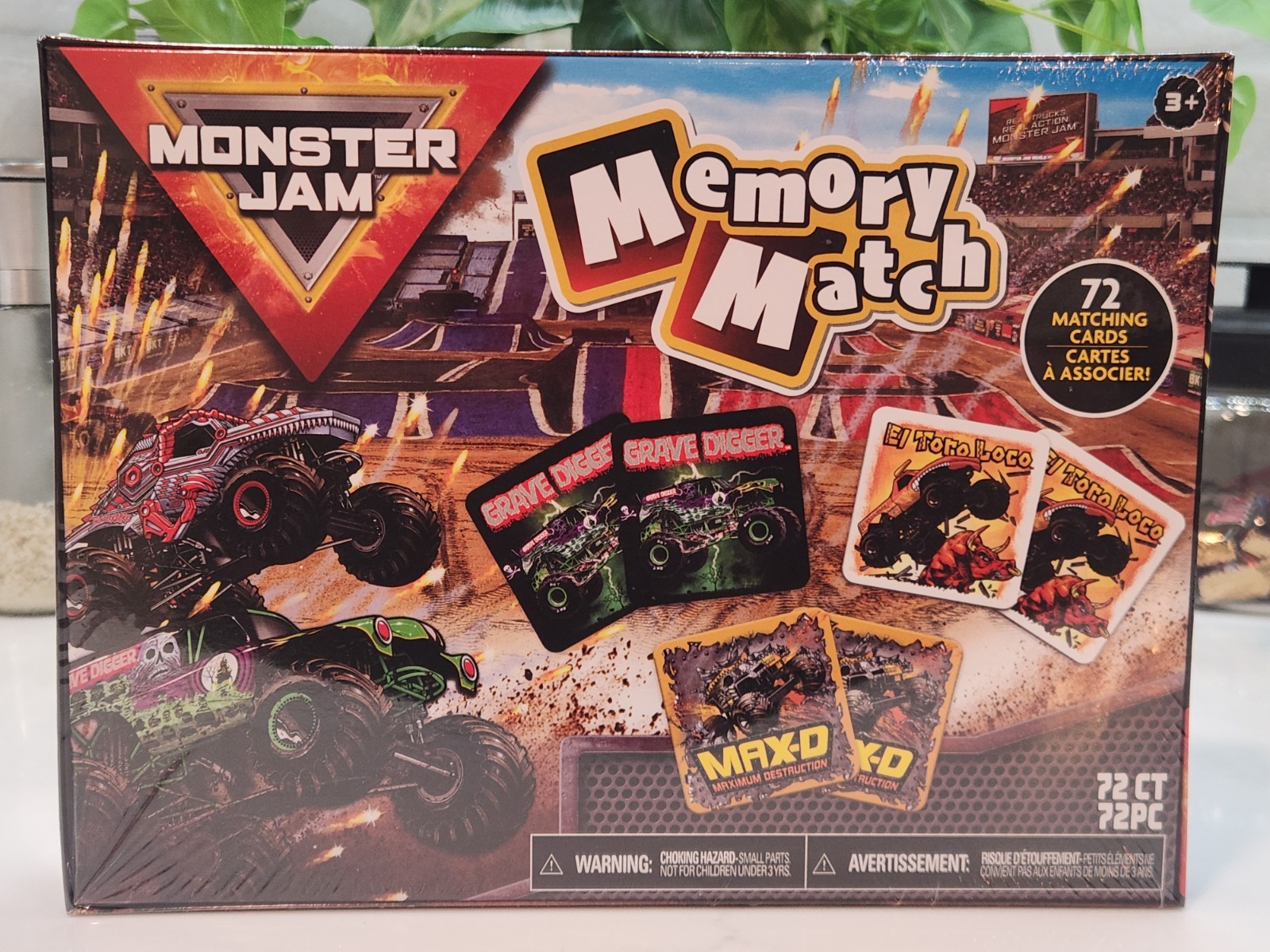 Monster Jam Memory Match Card Game 72 Matching Cards Brand New Factory Sealed