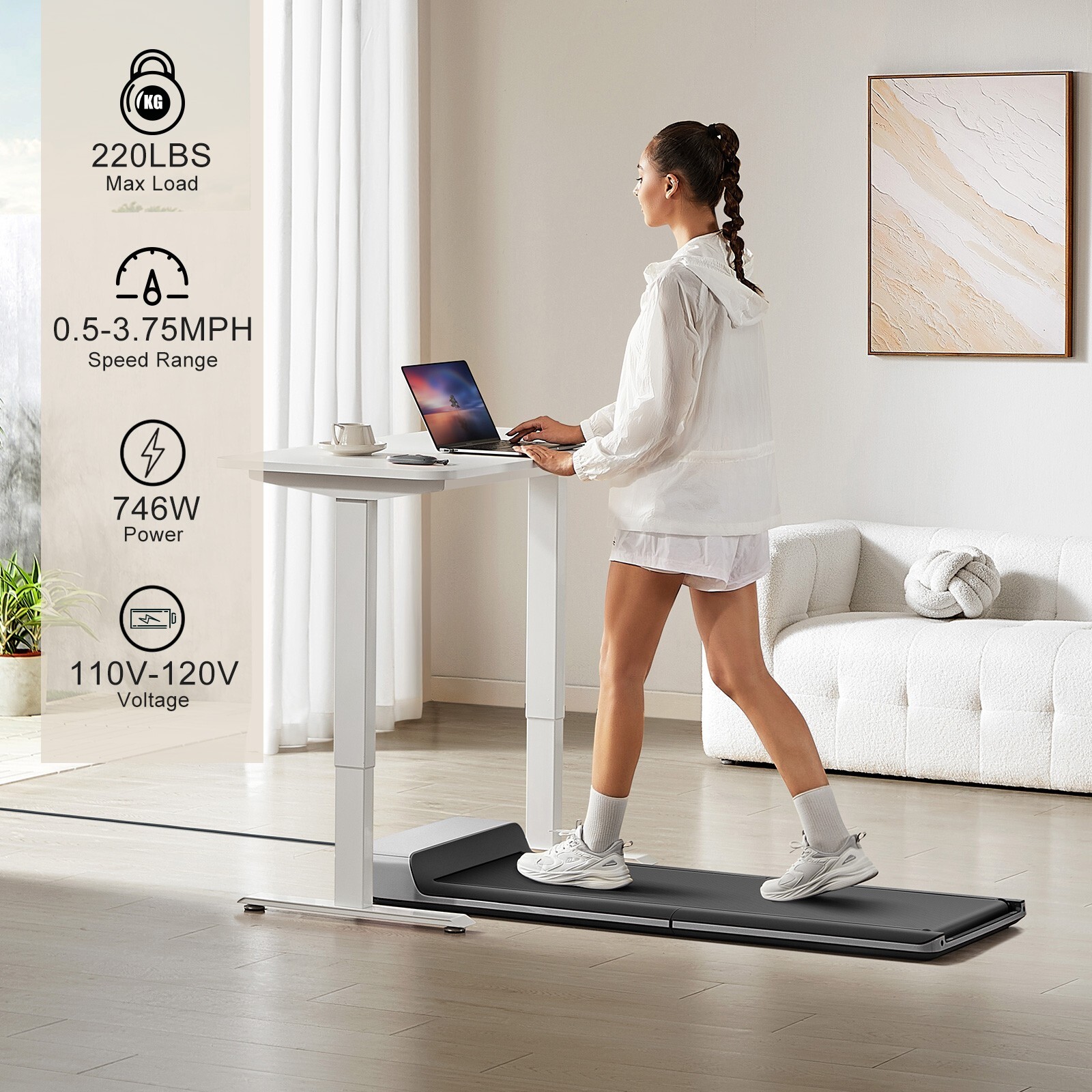 WalkingPad P1 Foldable Walking Treadmill speed up to 3.75MPH