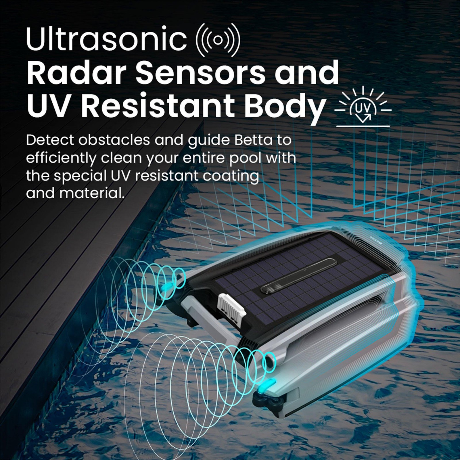 Betta SE Plus Solar Powered Smart Robotic Pool Skimmer, 2-Year Warranty
