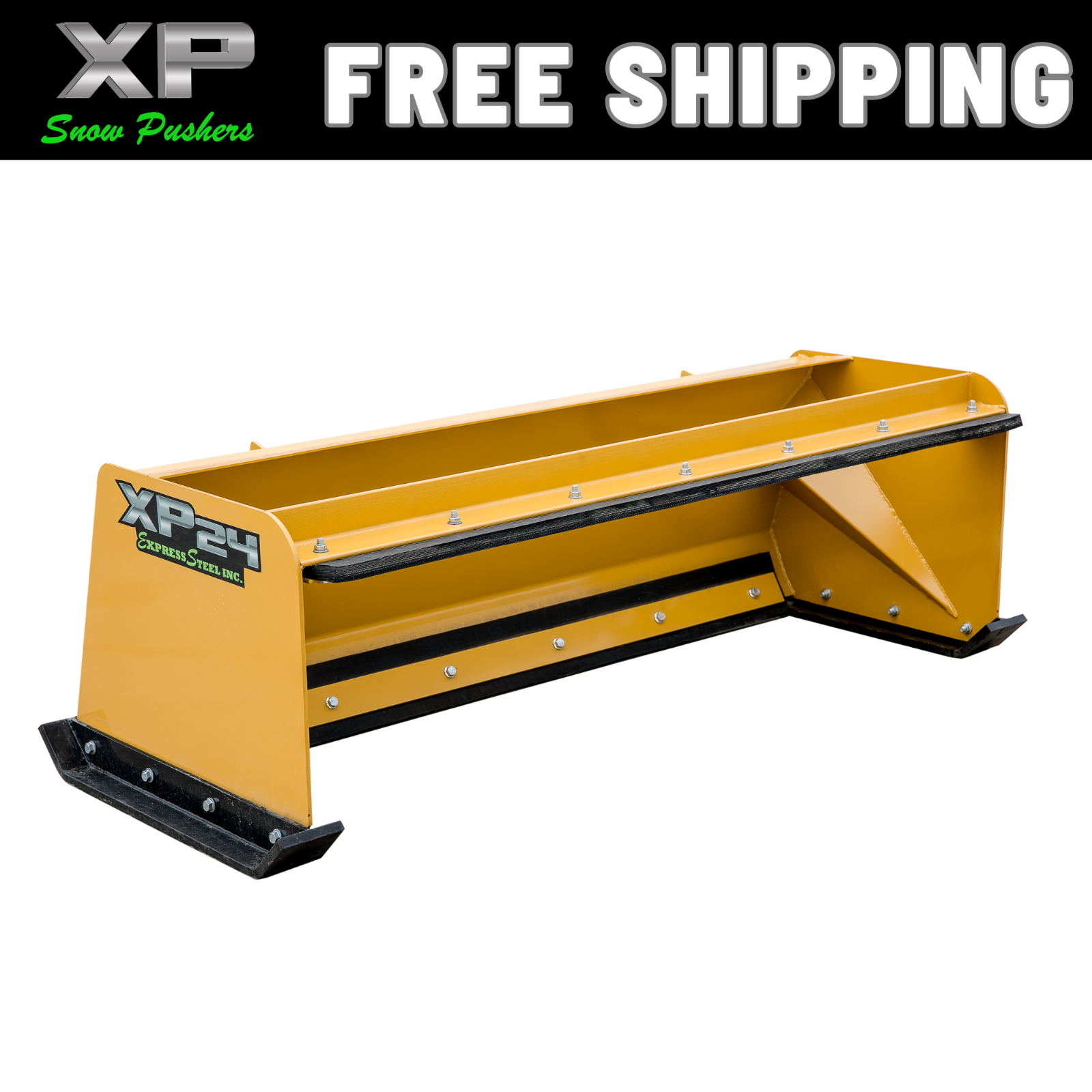 6' XP24 pullback snow pusher FREE SHIPPING skid steer Bobcat Case Caterpillar