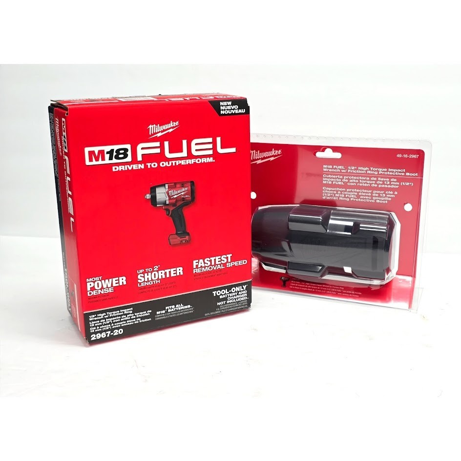 Milwaukee 2967-20 M18 FUEL 1/2" High Torque Impact Wrench Friction Ring W/ Boot
