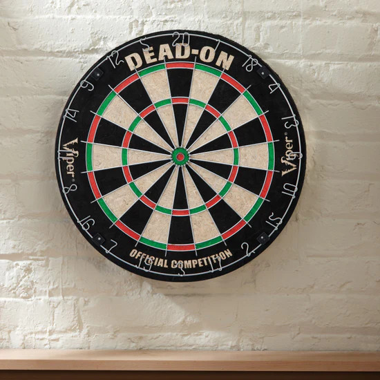VIPER DEAD ON SISAL BRISTLE STEEL TIP DART BOARD  FROM GLD PDTS NEW SHIPS FREE