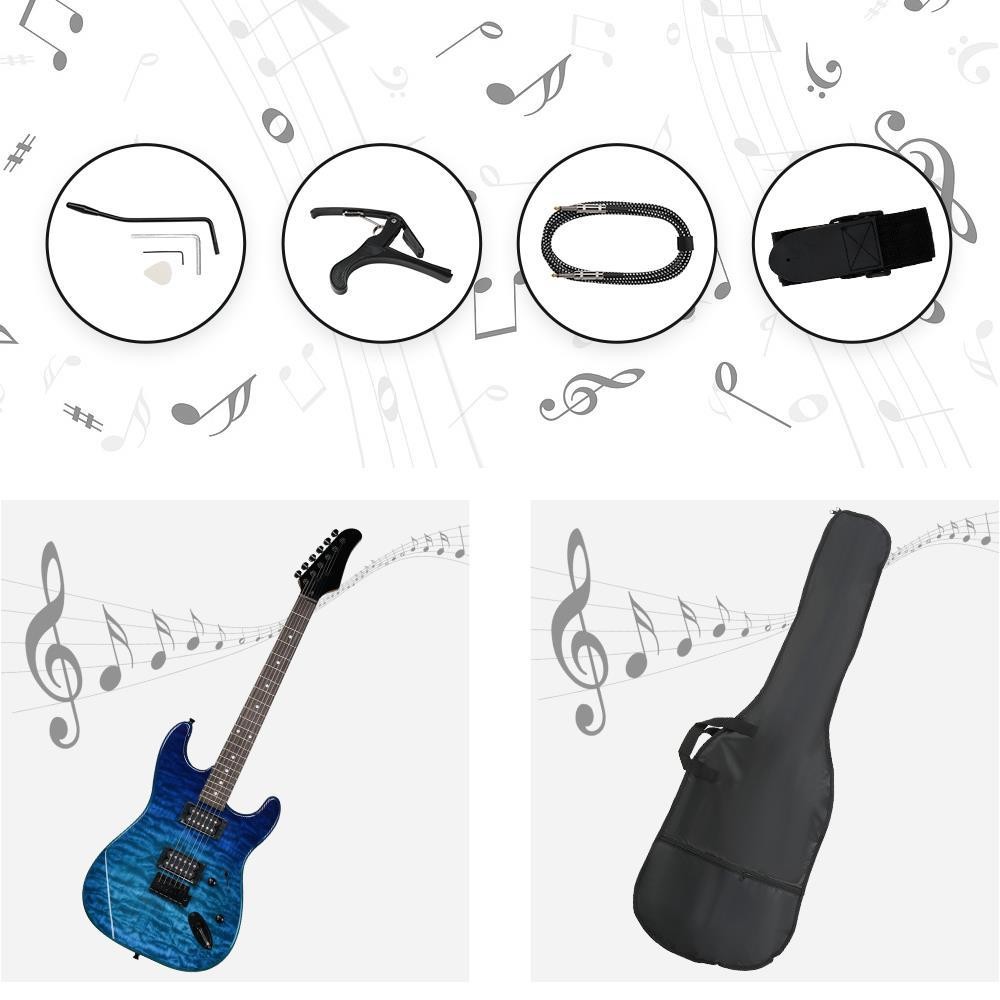 Ktaxon KST 39" Full Size Electric Guitar Basswood With Gig Bag,Strap,Cable,Tool