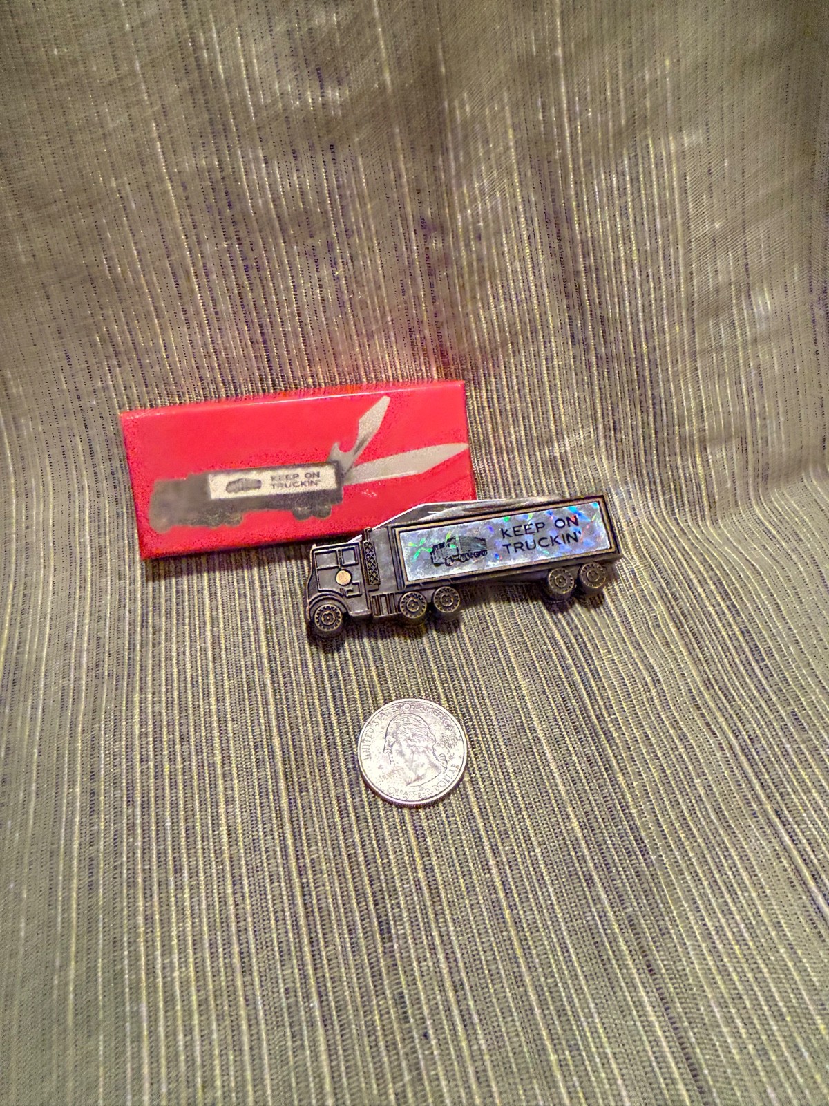 VTG Colonial Knife Semi Tractor Trailer Promo Trucking Keep On Truckin