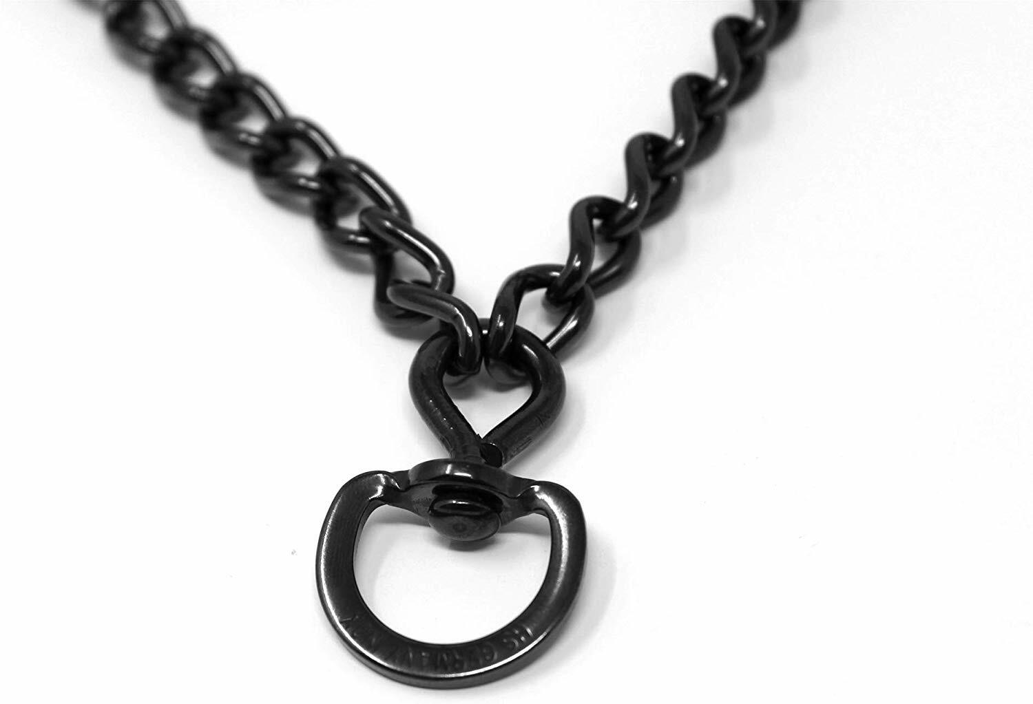 Herm Sprenger Black Stainless Steel Prong Dog Training Collar With Swivel