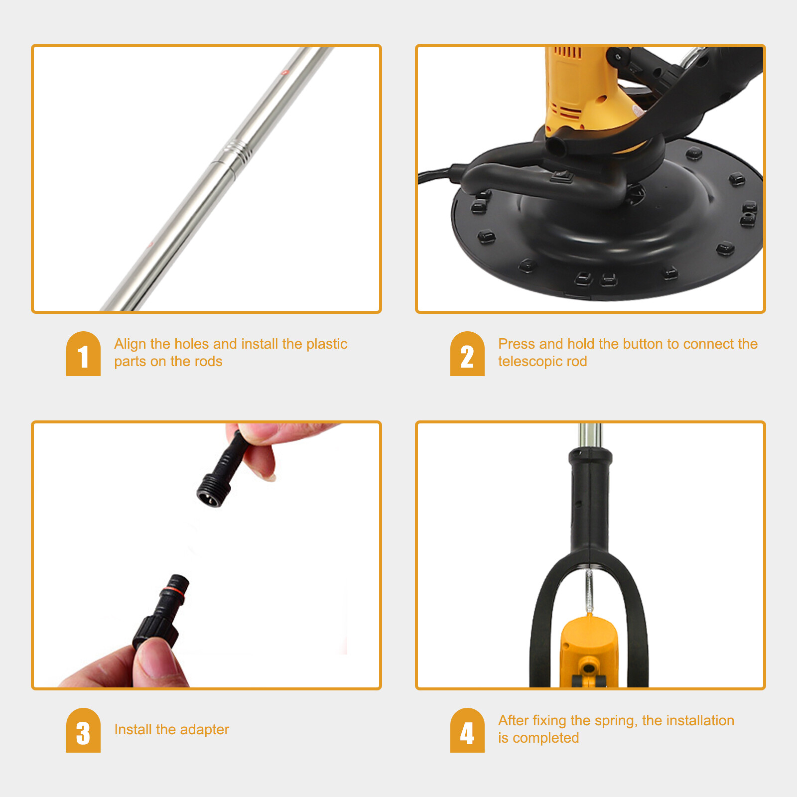 110V Concrete Polishing Machine Smoothing Polishing Machine 6 Variable Speed