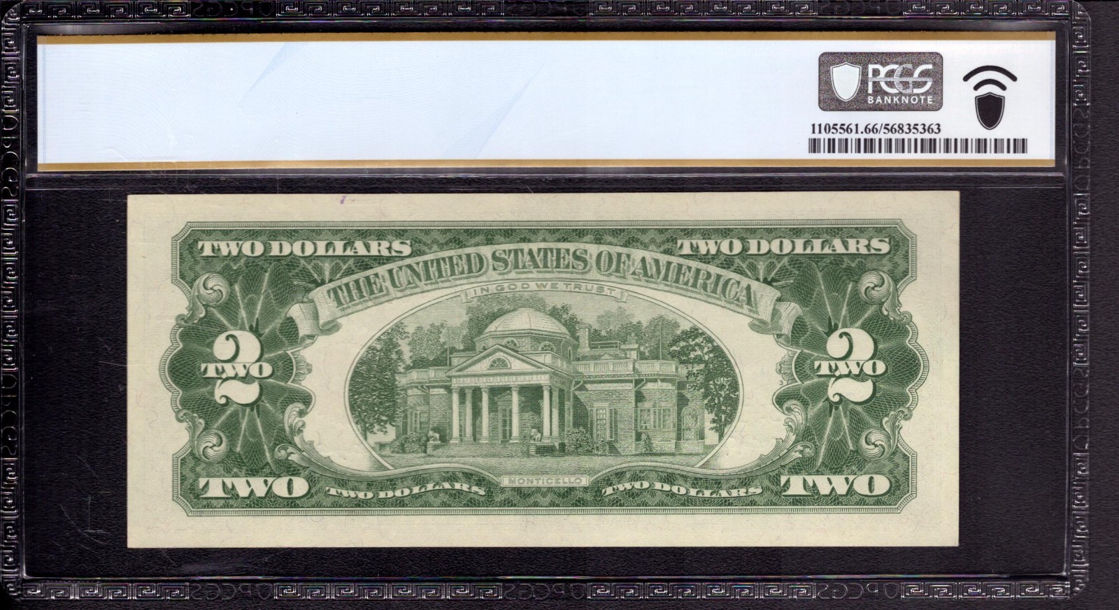 1963 $2 LEGAL TENDER STAR NOTE RED SEAL FR.1513* PCGS B GEM UNC 66 PPQ