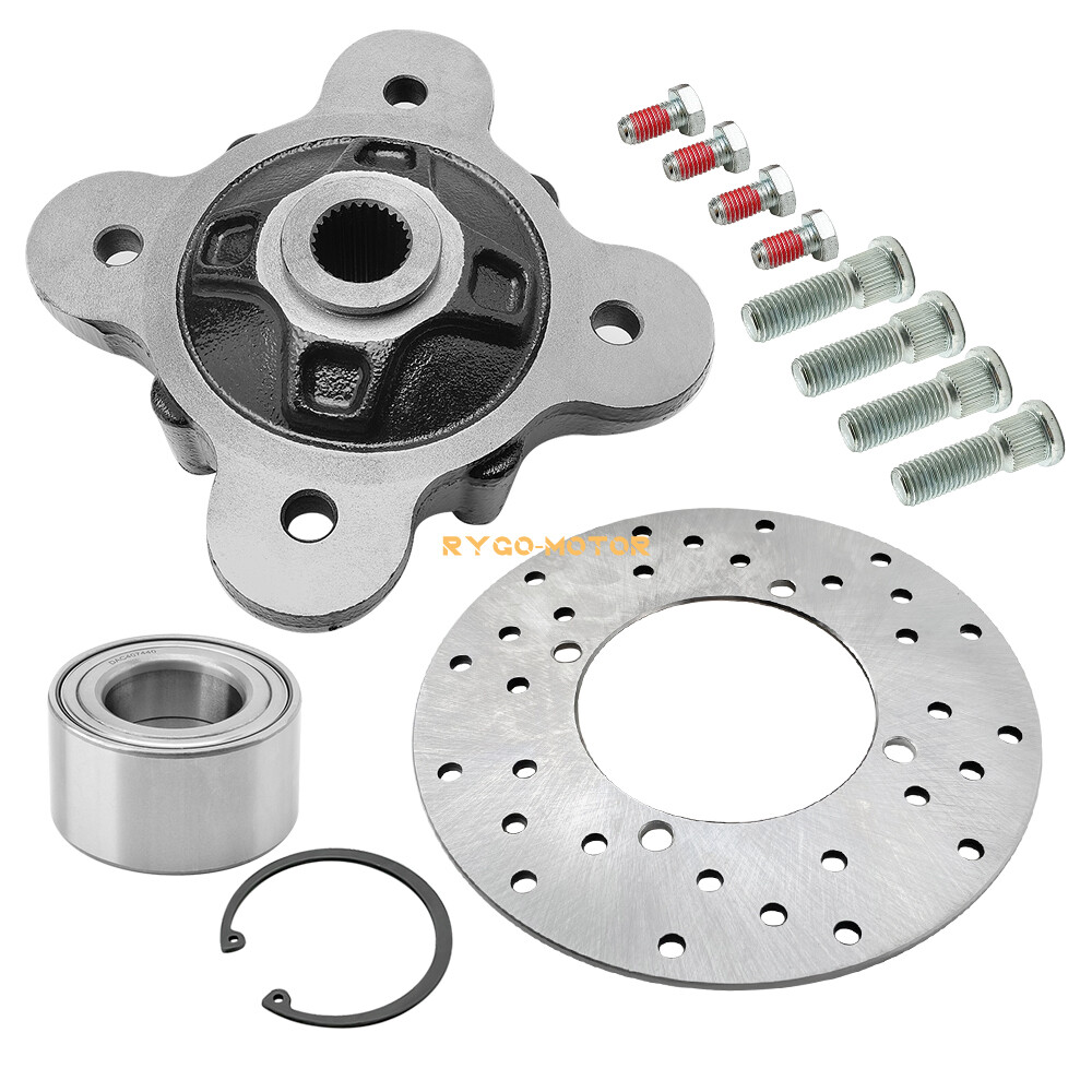 Rear Wheel Hub Bearing Studs Brake Rotor Kit for Polaris Ranger 900 1000 XP Crew