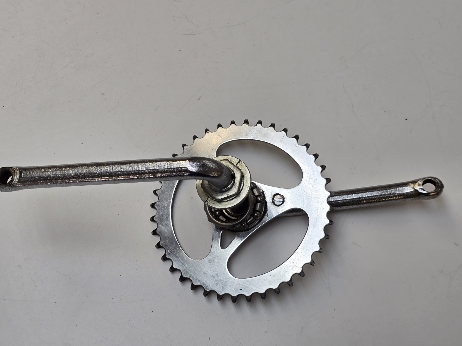 1981 Takagi Crankset One Piece 175MM x 24TPI Three Arrow Sprocket Old Scool BMX