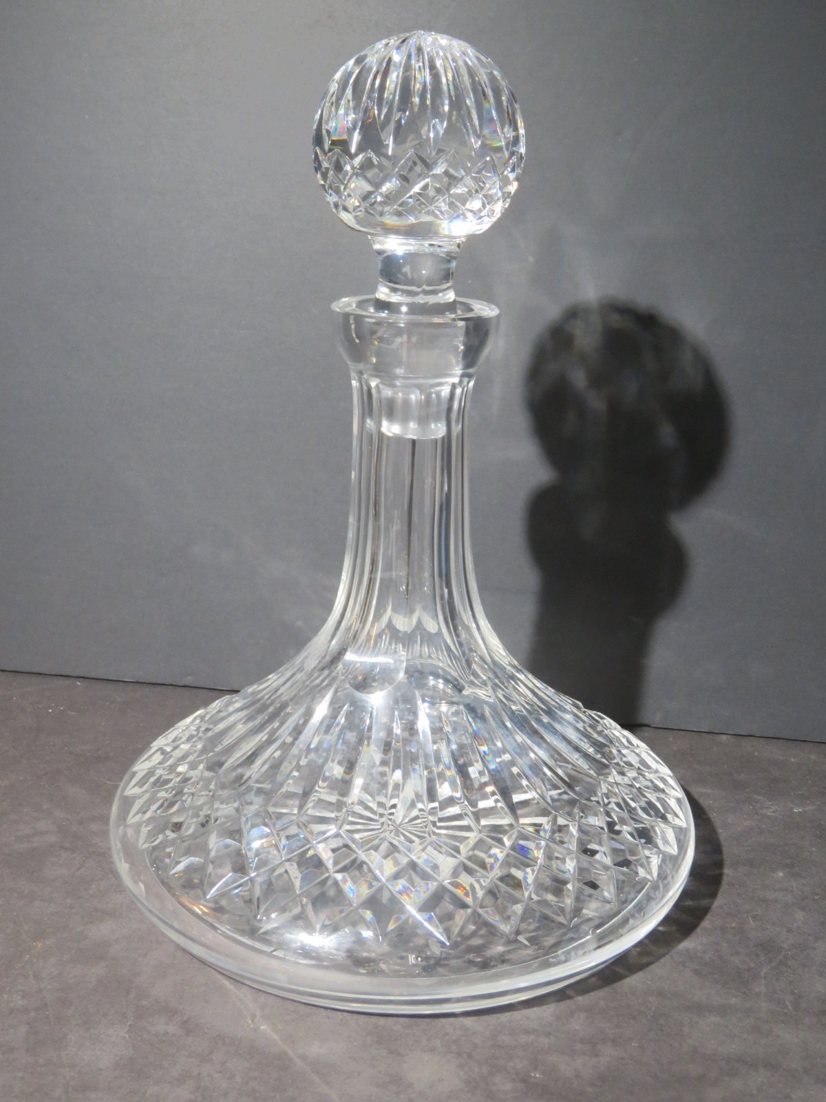 Waterford "Lismore" Pattern Irish Crystal Ship's Decanter