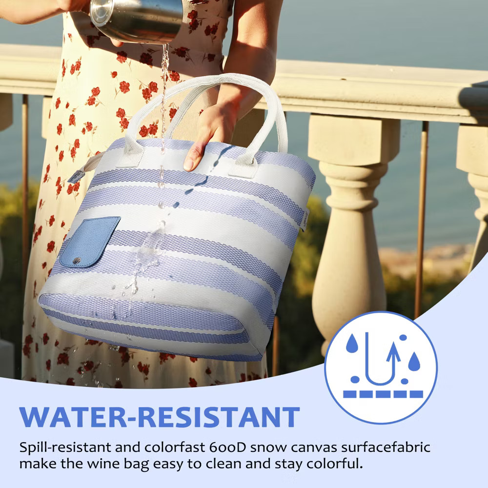 Tirrinia Wine Tote Bag with Hidden Dispenser, Insulated Large Wine