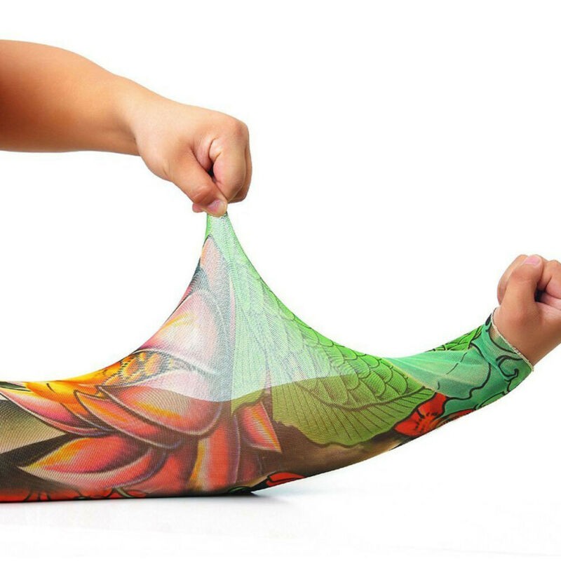 6PCS Tattoo Cooling Arm Sleeves Cover Basketball Golf Sport UV Sun Protection