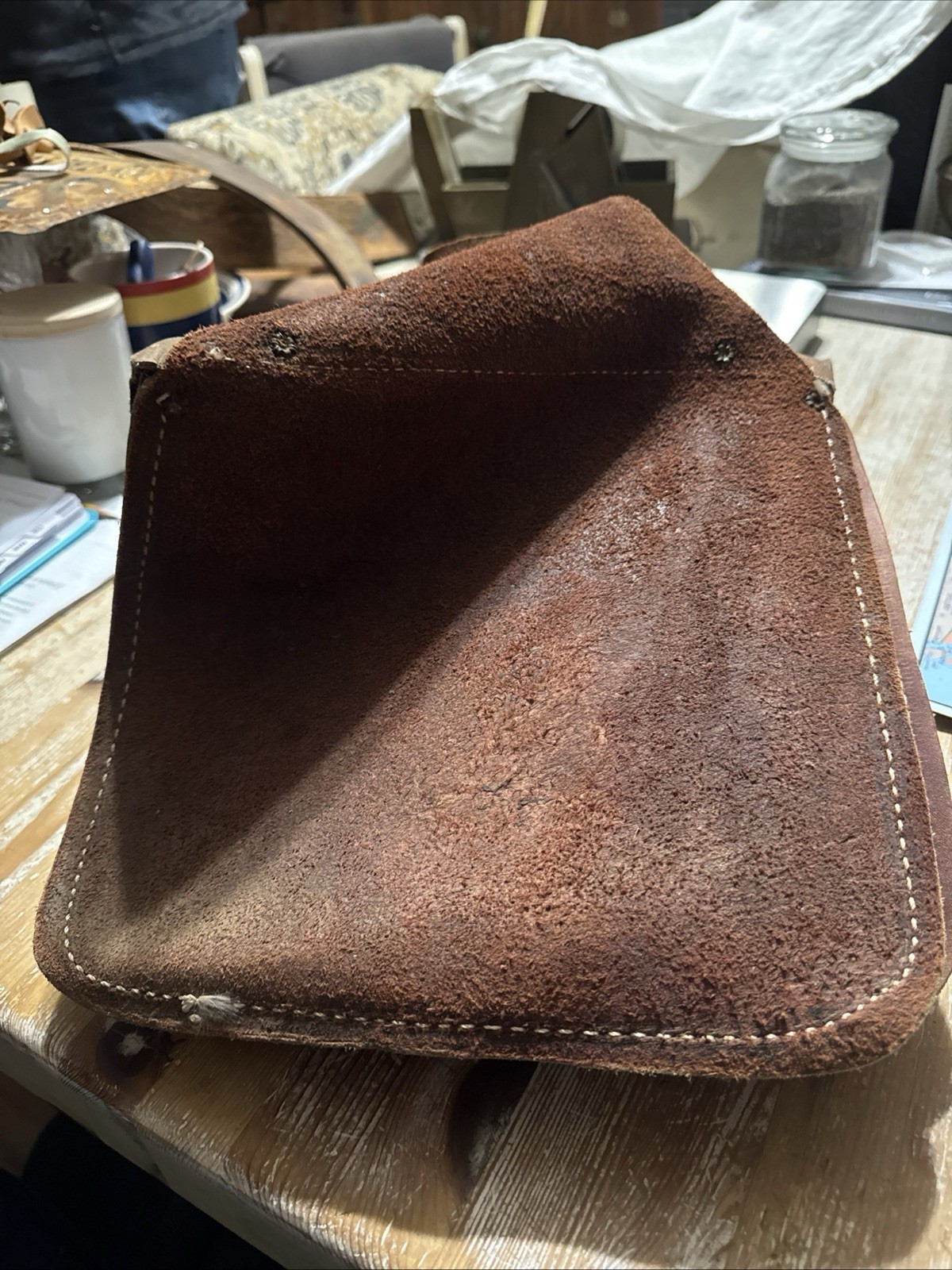 used vintage leather western horse saddle bags