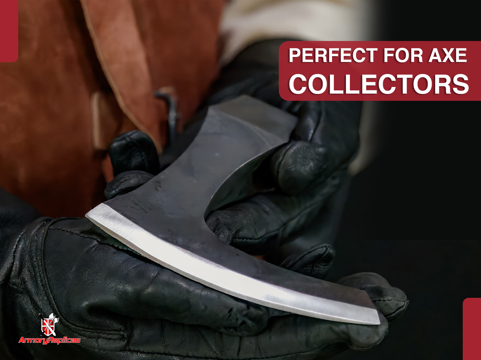 Tempered Carbon Steel Axe Head Historical Replica Design for Collector Use