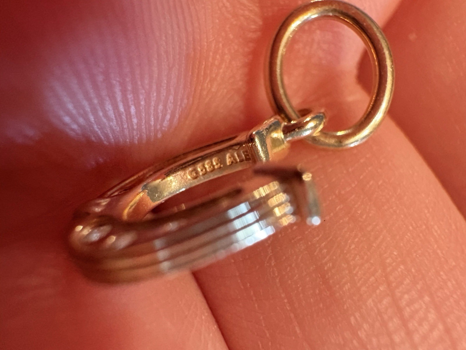 Authentic Pandora Solid 14k Yellow Gold Lucky Horseshoe Dangle Charm 752328C00