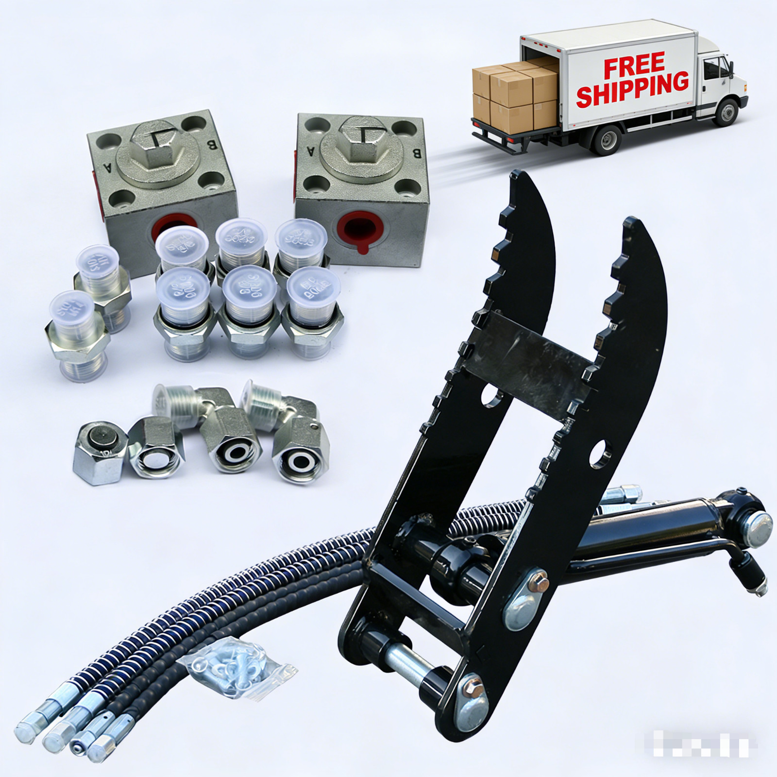 Hydraulic Thumb Clip Clamp Fits For Mini Excavators Small Digger Attachment Kit