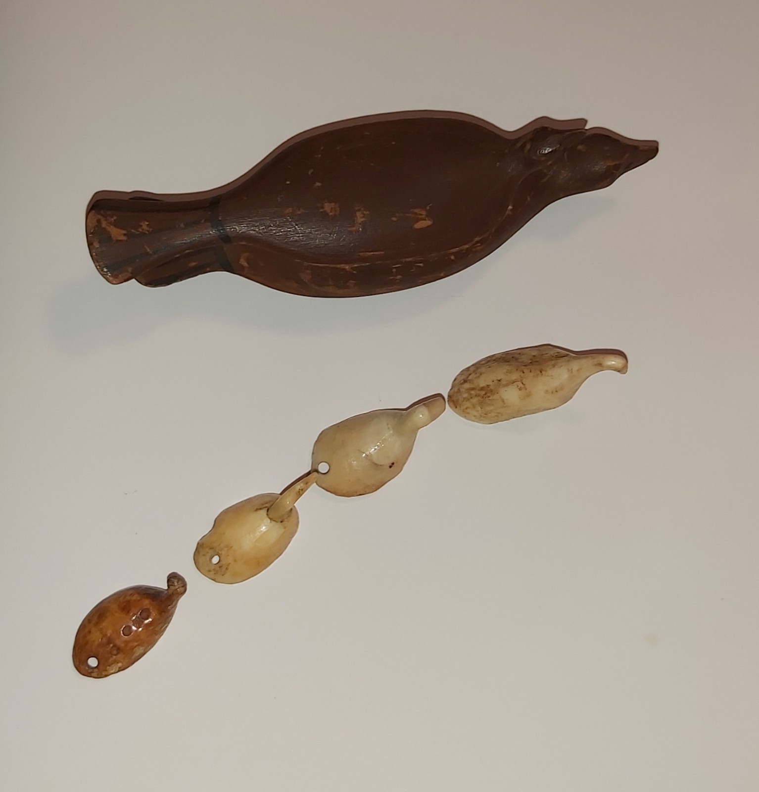 Alaska, Native Inuit, Box / Game Birds / Spear Points. 19th century.