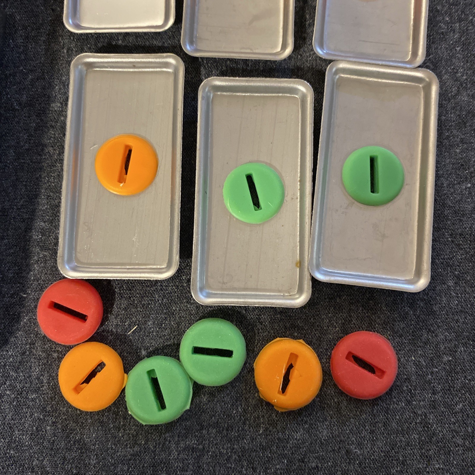 Metal Popsicle Mold Set of 6 Stainless Steel Molds & Lids NO HOLDER Extra Parts