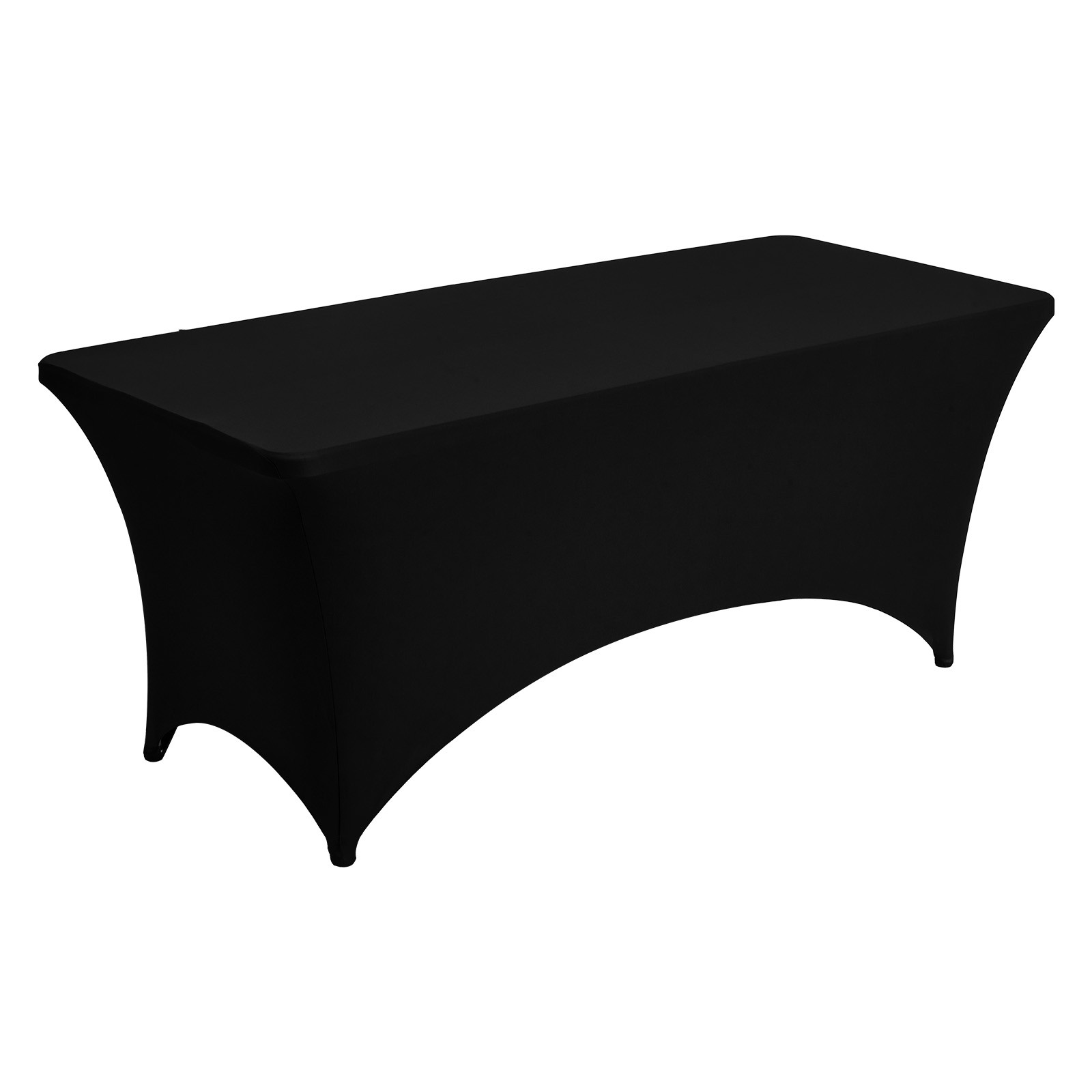 Uimoso 10 Pack Stretch Spandex Table Covers for 6FT Tables - Black