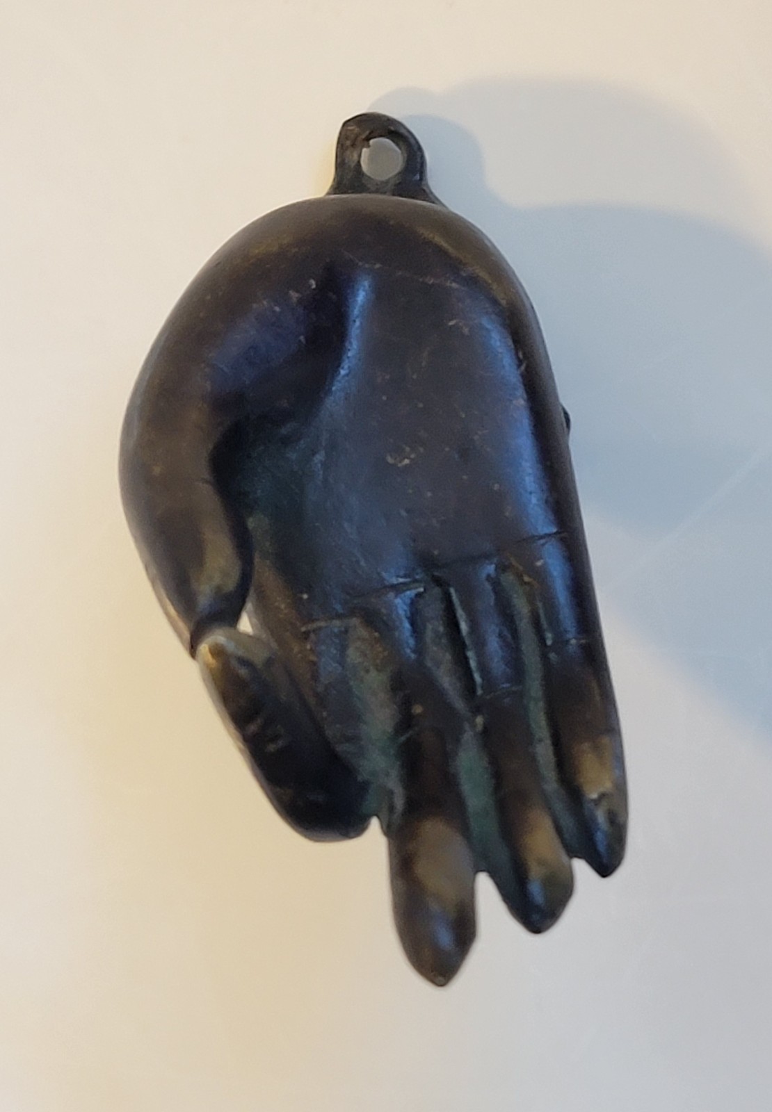 Vintage Brass/Bronze Mudra Buddha's Hand Mala or Necklace Hook