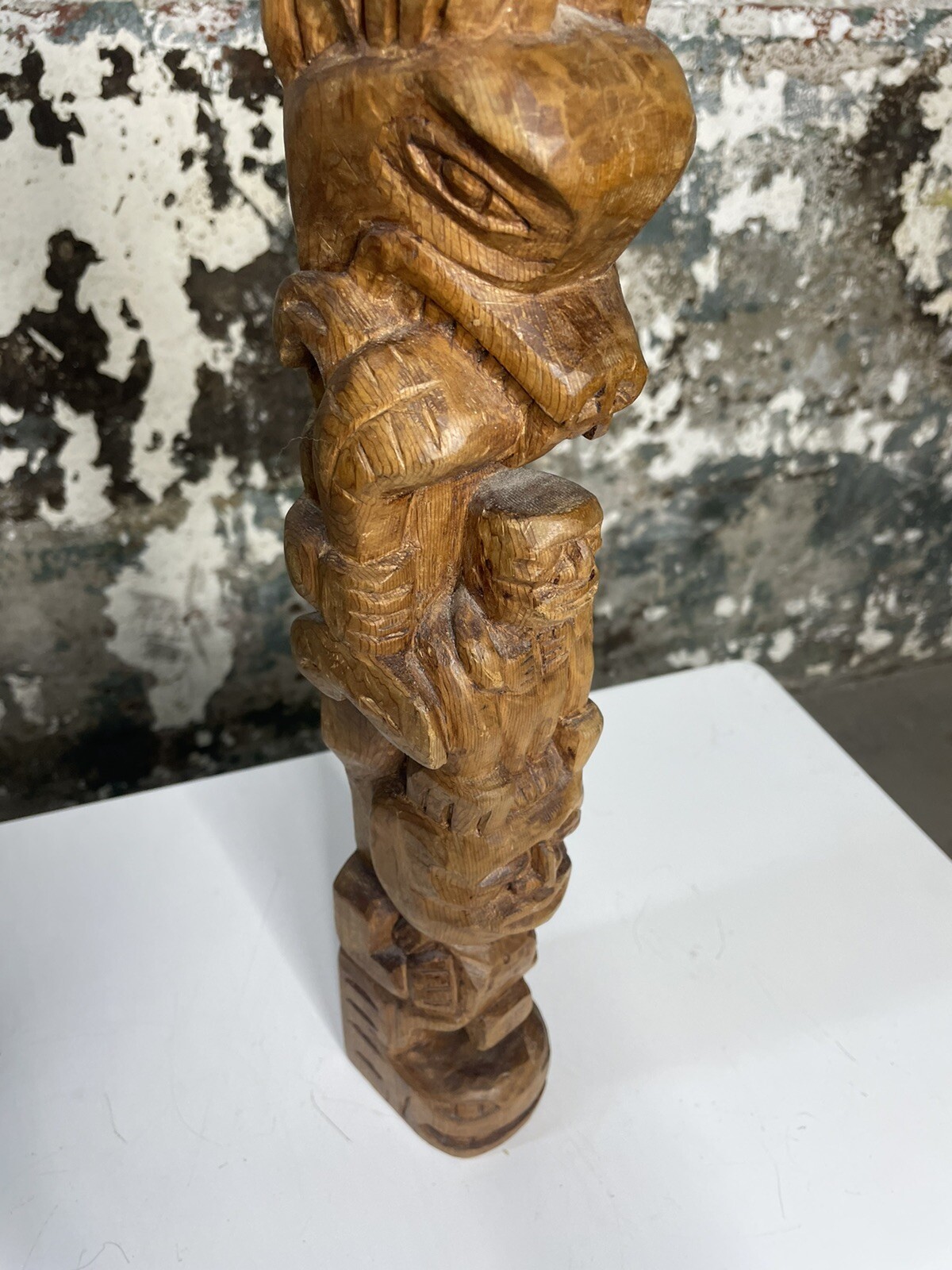 FINE OLD NORTHWEST COAST TOTEM C Early 1900’s Great Patina