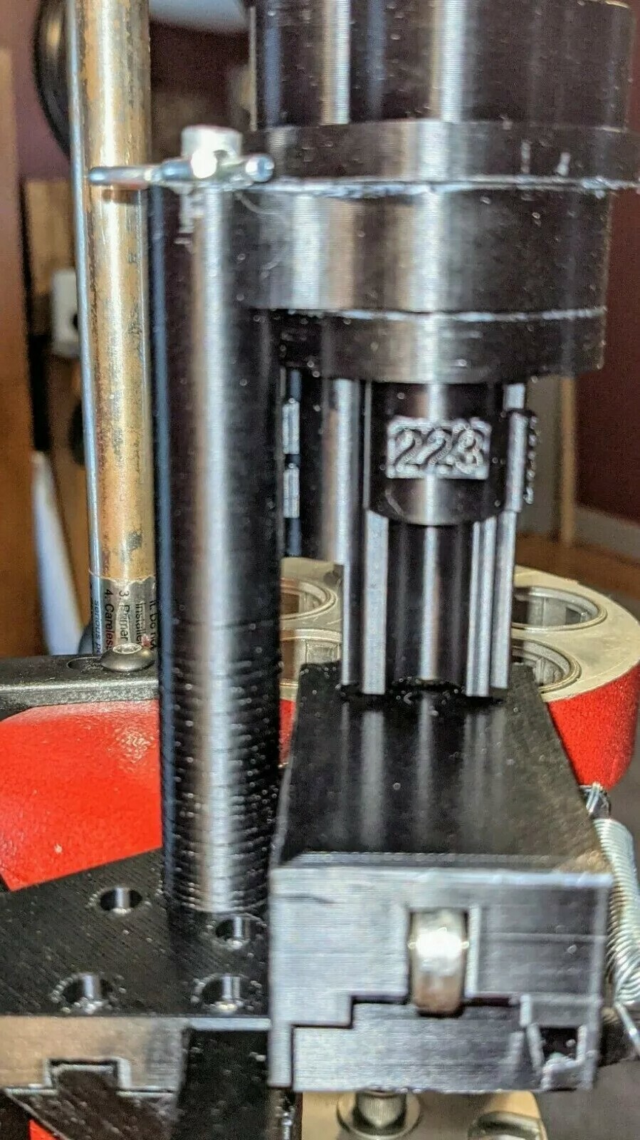 Hornady Lock N Load AP case feeder 3d printed black 