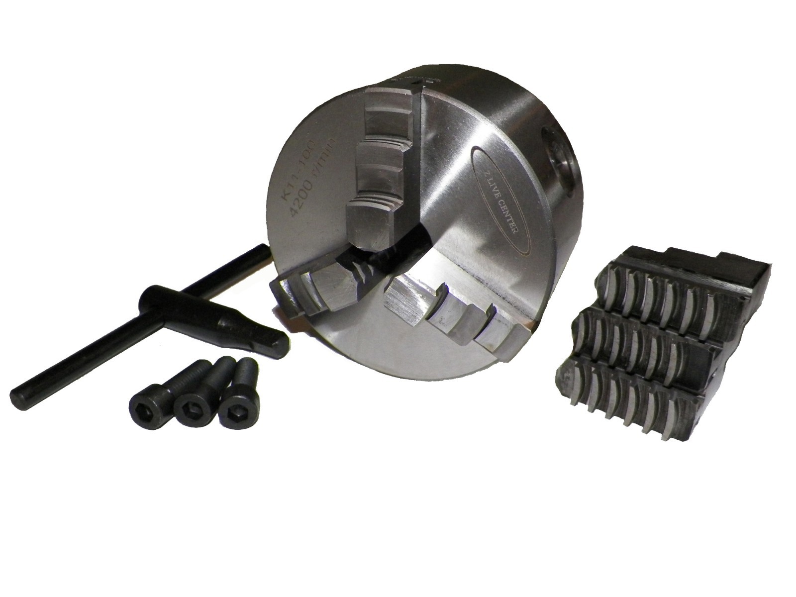 4" 3 Jaw Self Centering Lathe Chuck MT3 Shank (ROTATING Triple Ball Bearing)