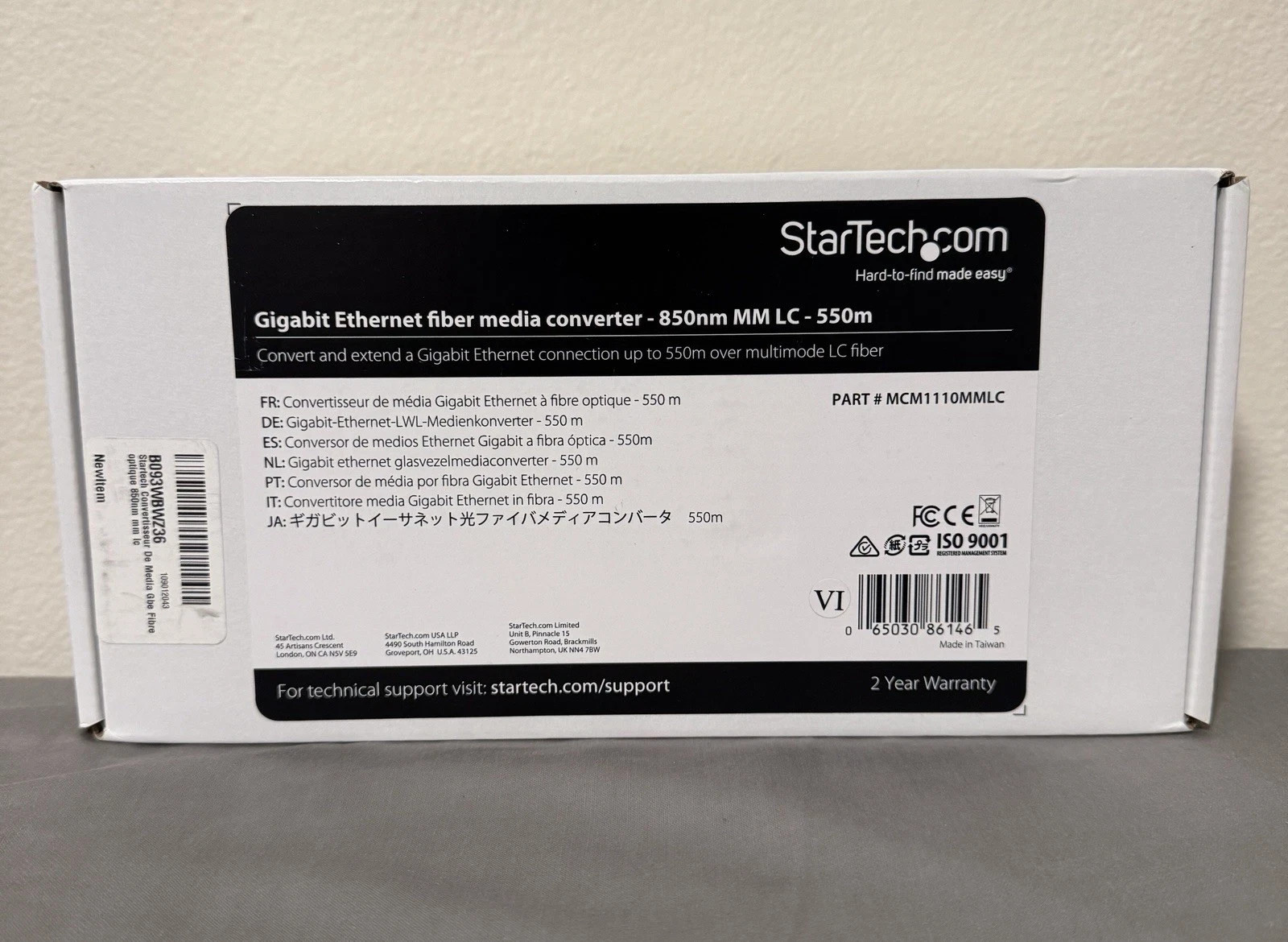 Startech Convertisseur De Media Gbe Fibre optique 850nm mm lc