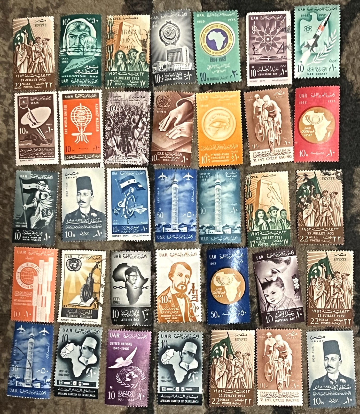 EGYPT stamps-variety of years-set T-CLEARANCE-65 stamps