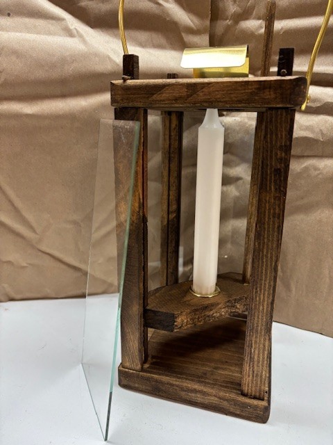 CIVIL WAR REENACTMENT WOODEN LANTERN