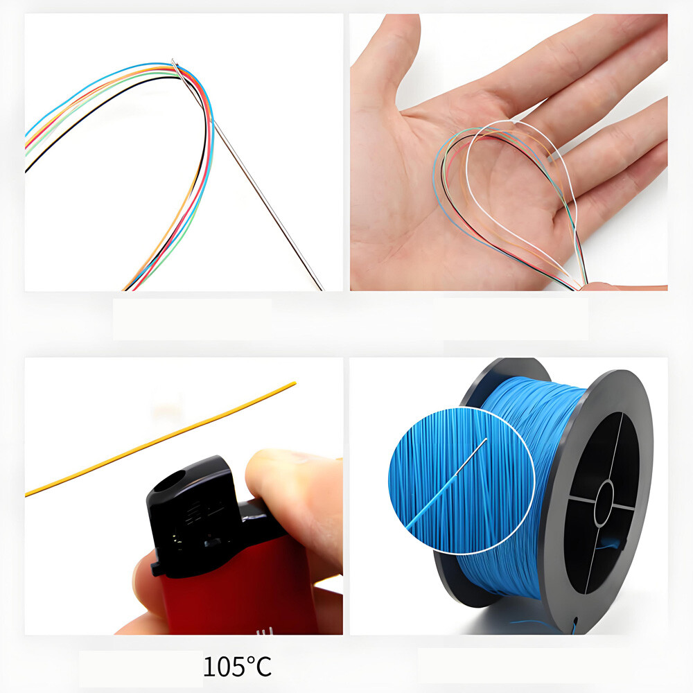 5 Metres UL 1423 Solid Fine Core Cable / Hook Up/Equipment Wire 24AWG to 38AWG