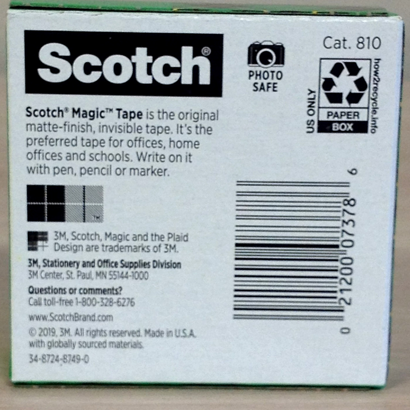 Lot of 6 Scotch Magic Tape Refills 3/4" x 1296 1" Core Clear Invisible MMM81034