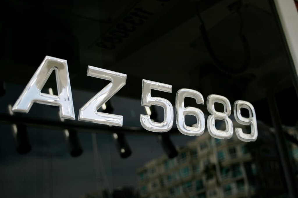 Chrome Domed Boat Registration Numbers Kit Surf Series