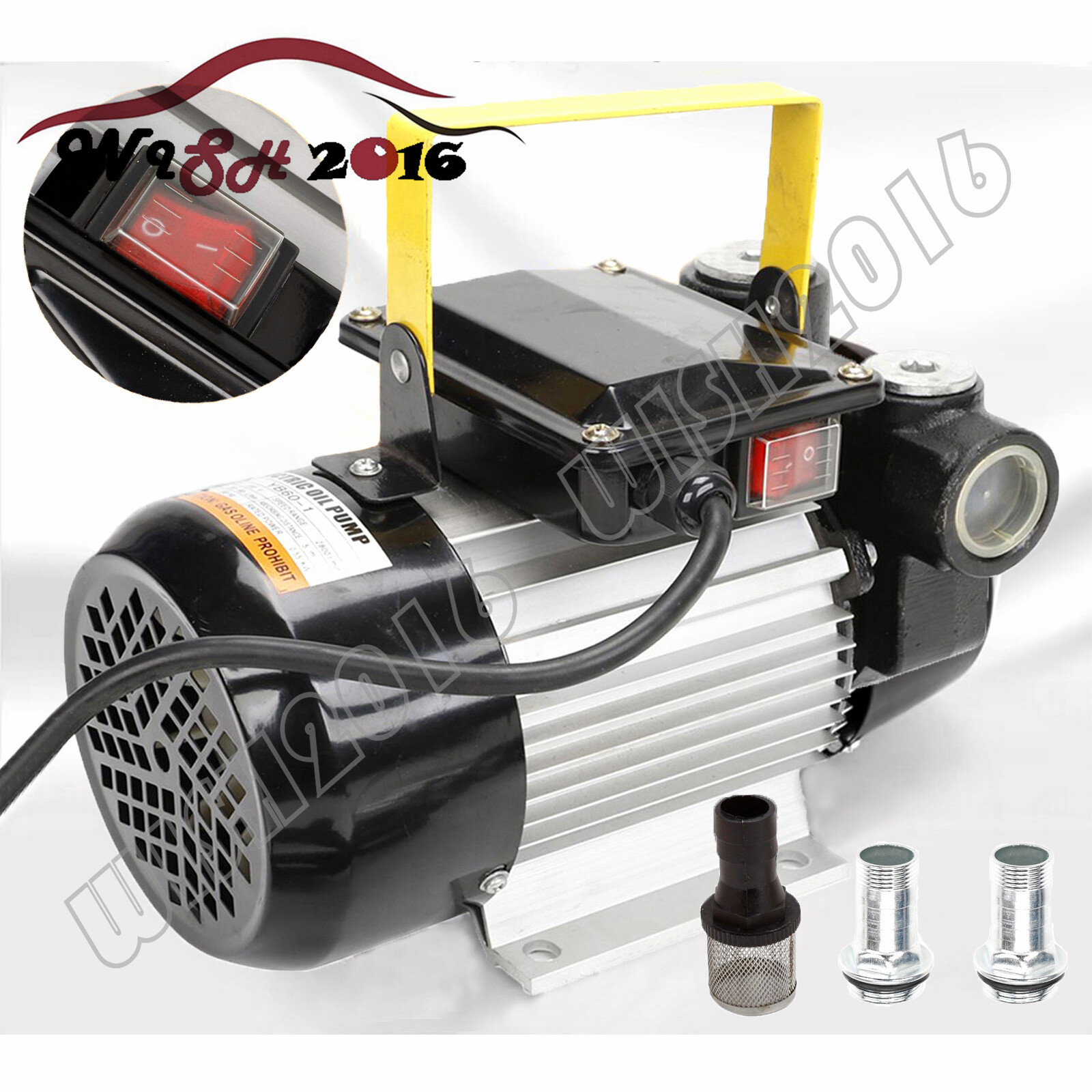 16GPM 550W Oil Diesel Fuel Transfer Pump Self Priming 110V AC 60L/min Pump