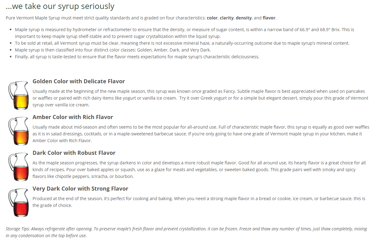 (1) half gallon glass jug of Pure Vt. "Organic" Maple syrup Golden, Amber, Dark