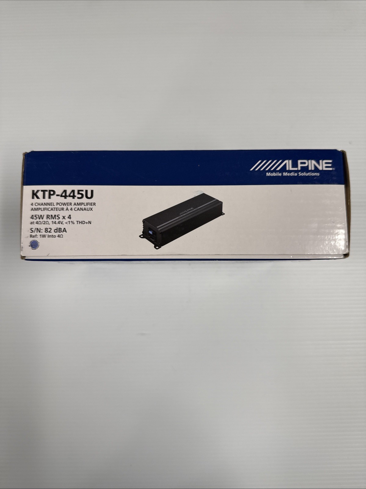 ALPINE KTP-445U Compact Class D AMP 45W x 4CH Open Box Very Good !!