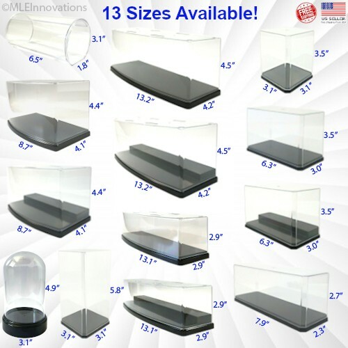Acrylic Model Toy Display Case Small Clear Plastic Box Dust Proof Wide 8" x 3"