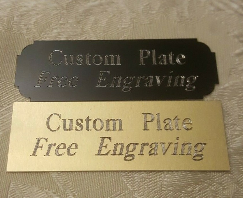 Custom Engraved Plate, Trophy -Taxidermy - 1"x 3" Gold or Black aluminum