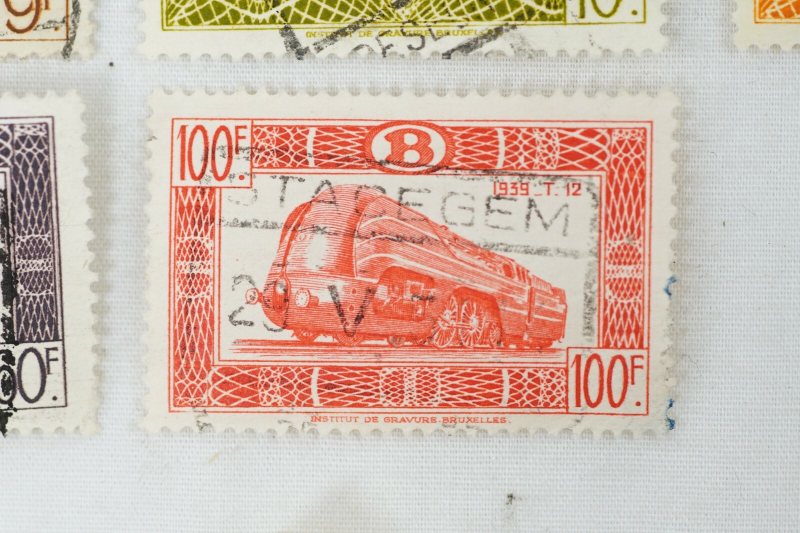 1949 Belgium Locomotive Stamps w/ Commemorative Electric Locomotive Q327