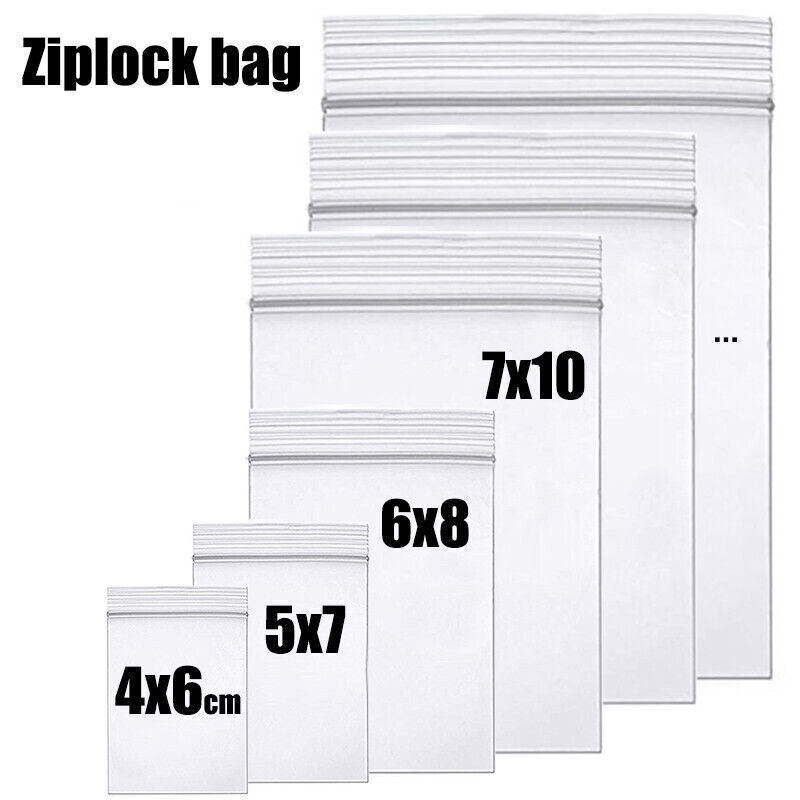 HEAVY DUTY 4 Mil Clear Zip Seal Bags Reclosable Lock Plastic Jewelry 4Mil Bag