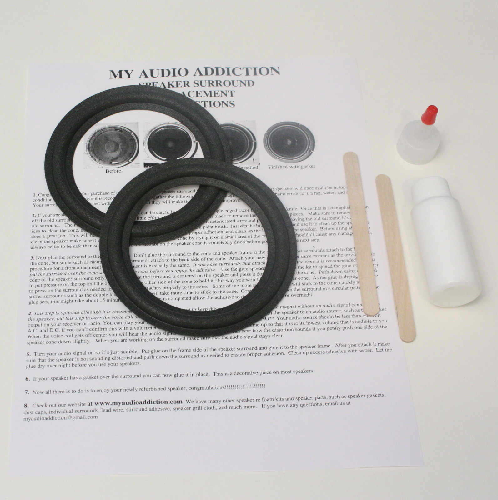 Foam Speaker Surround Repair Kit For JBL Radiance R-103 R-123 R-133 5" !!!!!!!!